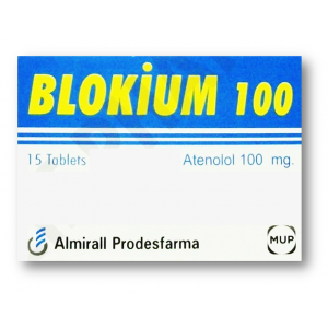 BLOKIUM 100 mg ( Atenolol ) 15 tablets